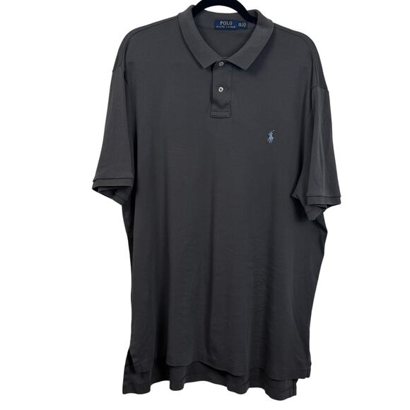 Polo Ralph Lauren Men’s Polo Shirt XXL Gray Short Sleeve Pony Logo Classic Fit - Picture 1 of 5